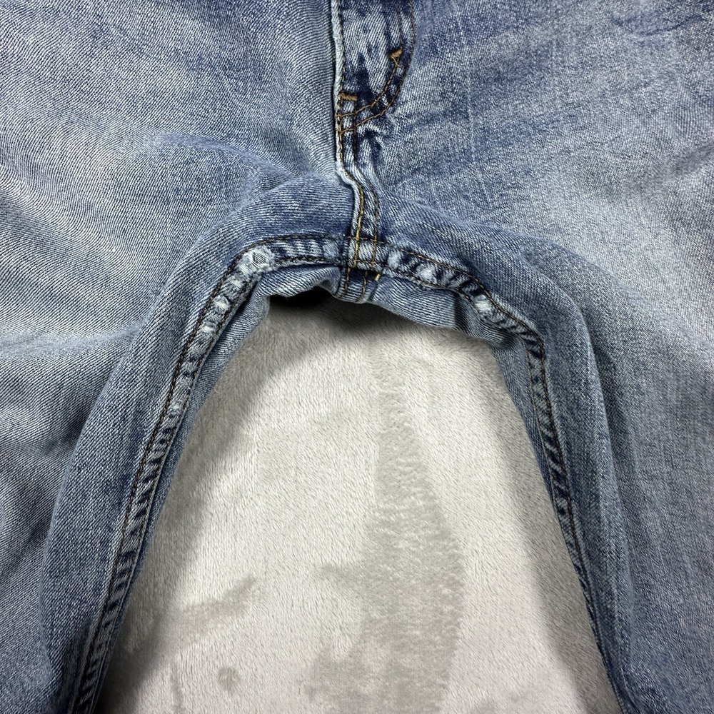 Levi's 514 Straight Fit Jeans Mens 32x30 Blue Denim Distressed Casual Classic - Picture 12 of 13